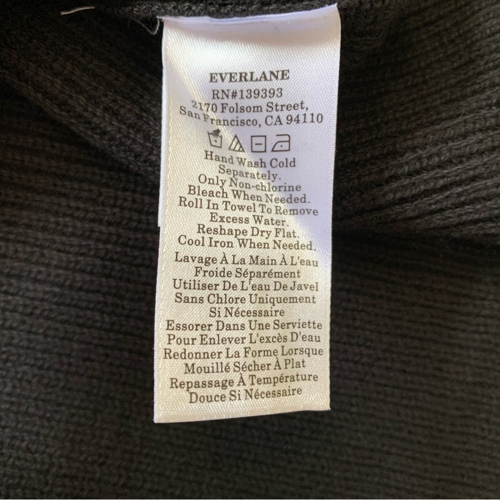Everlane Size XL Black Midi Dress in Everyday Cotton Ribbed Knit NWOT - Picture 11 of 16